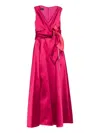 Talbot Runhof Bow Sleeveless Dress In Pink