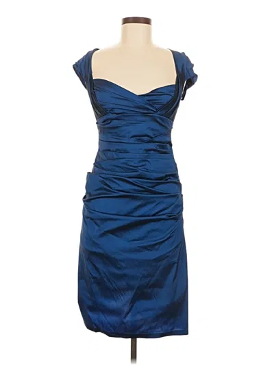 Pre-owned Talbot Runhof Cocktail Dress In Blue