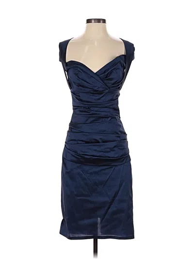 Pre-owned Talbot Runhof Cocktail Dress In Blue