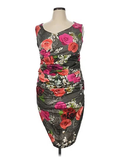 Pre-owned Talbot Runhof Cocktail Dress In Gray