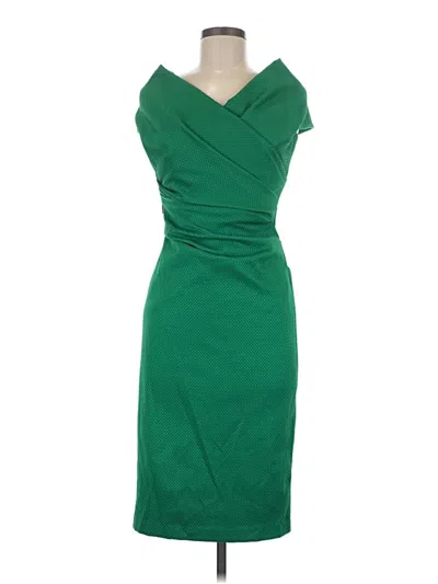 Pre-owned Talbot Runhof Cocktail Dress In Green