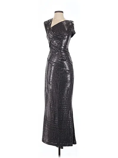 Pre-owned Talbot Runhof Cocktail Dress In Silver