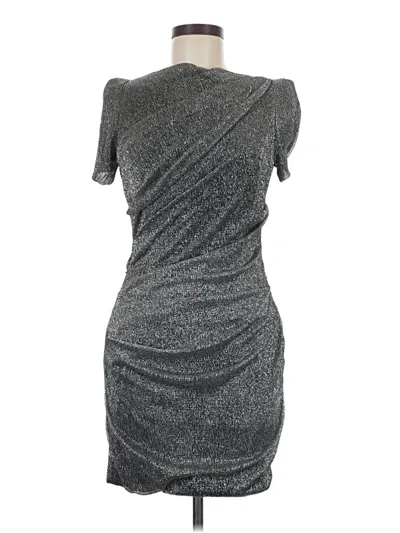 Pre-owned Talbot Runhof Cocktail Dress In Silver