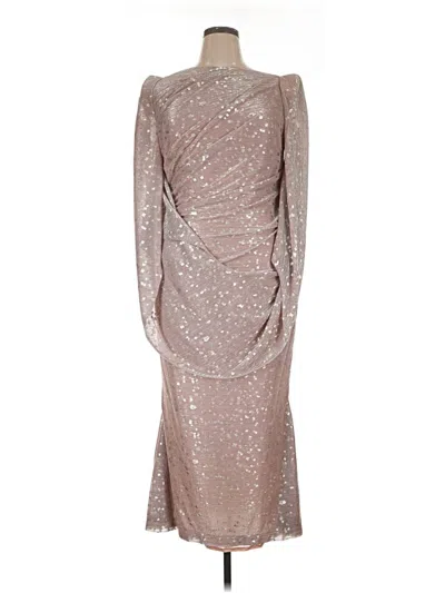 Pre-owned Talbot Runhof Cocktail Dress In Silver