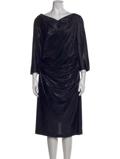 Pre-owned Talbot Runhof Cowl Neck Knee-length Dress