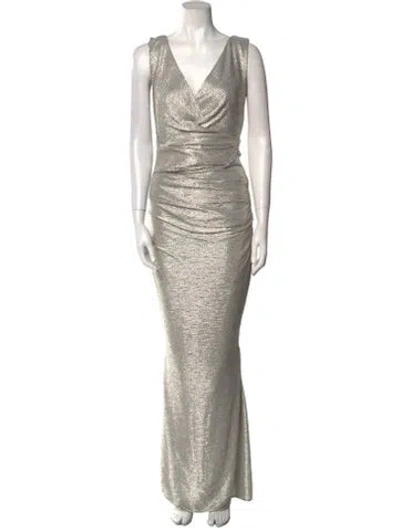 Pre-owned Talbot Runhof Cowl Neck Long Dress