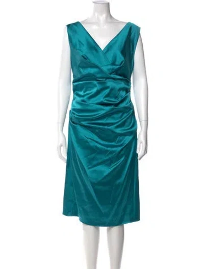 Pre-owned Talbot Runhof Cowl Neck Midi Length Dress