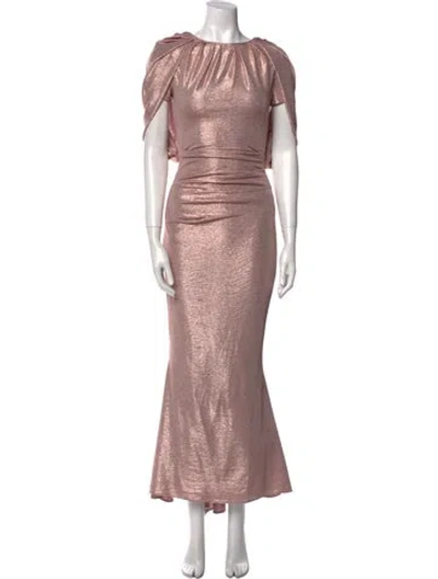 Pre-owned Talbot Runhof Crew Neck Long Dress W/ Tags