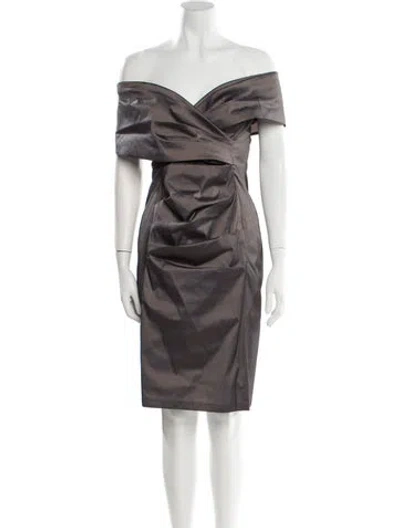 Pre-owned Talbot Runhof Dress In Brown