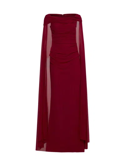 Talbot Runhof Dress In Scarlet