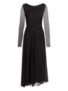 Talbot Runhof Embellished Sheer Midi Dress In Black