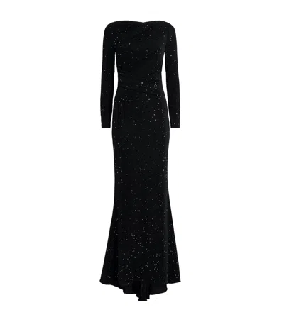 Talbot Runhof Embellished Spectrum Gown In Black