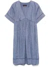 Talbot Runhof Flared Mini Dress In Blue