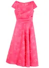 Talbot Runhof Floral-jacquard Midi Dress In Pink