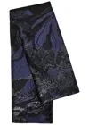 Talbot Runhof Floral-jacquard Woven Stole In Blue