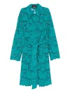 Talbot Runhof Floral-lace Coat In Multi