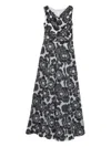 Talbot Runhof Floral-print Gown In Black