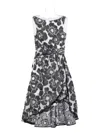 Talbot Runhof Floral-print Knot Dress In Multi