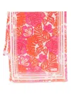 Talbot Runhof Floral-print Scarf In Orange