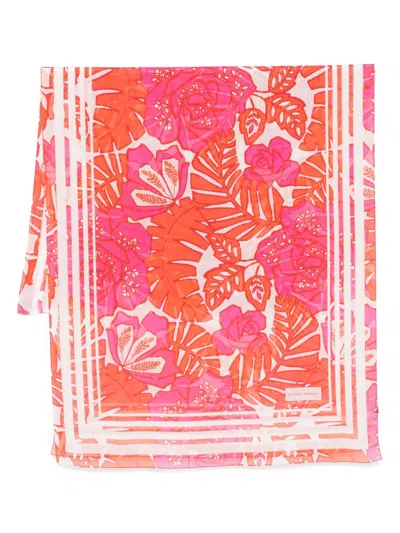Talbot Runhof Floral-print Scarf In Multi