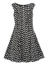 Talbot Runhof Geometric-print Dress In Black