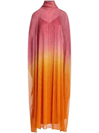 Talbot Runhof Gradient-effect Kaftan Dress In Orange