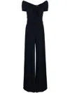 Talbot Runhof Halterneck Crepe Jumpsuit In Blue