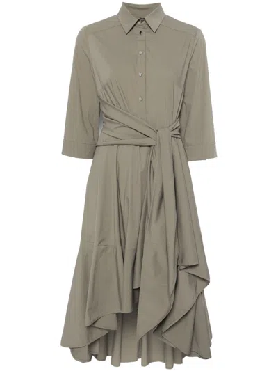 Talbot Runhof High-low Midi Dress In Grey