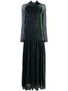 Talbot Runhof High-neck Lurex Gown In Green