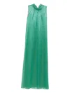 Talbot Runhof High-neck Sleeveless Dress In Green
