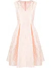Talbot Runhof Jacquard A-line Dress In Pink