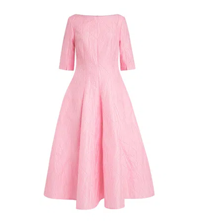 Talbot Runhof Jacquard Gown In Pink