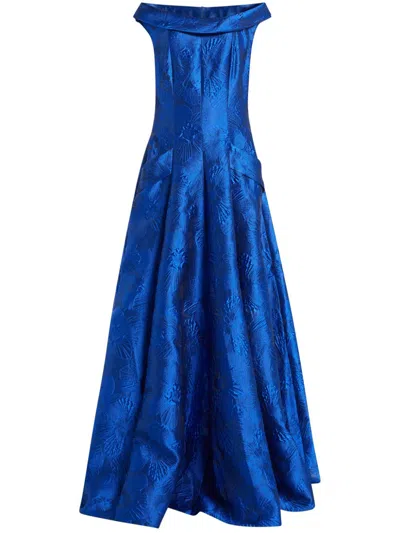 Talbot Runhof Kolja Gown In Blue