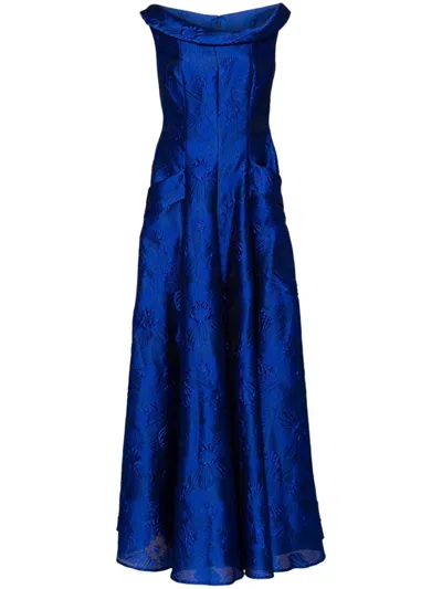 Talbot Runhof Kolja Gown In Blue