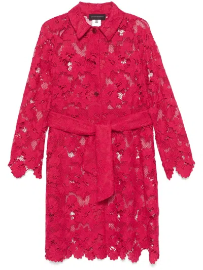 Talbot Runhof Lace Coat In Pink