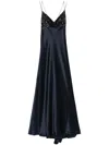 Talbot Runhof Lace-detail Gown In Blue