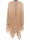 Talbot Runhof Lurex Semi-sheer Shawl In Gold