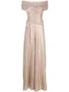 Talbot Runhof Metallic-voile Wide-leg Jumpsuit In Pink
