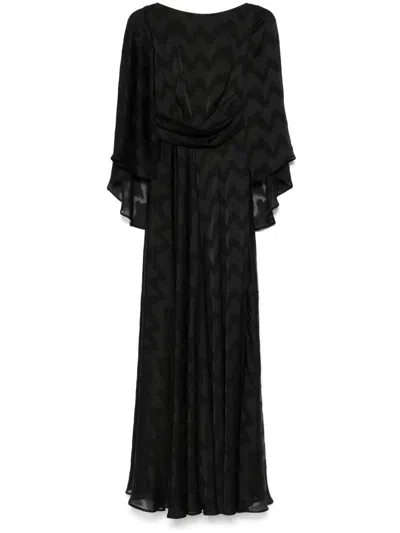 Talbot Runhof Molara1 Maxi Dress In 999 Black