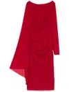 Talbot Runhof Mousse Midi Dress In Red
