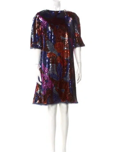 Pre-owned Talbot Runhof Nylon Knee-length Dress In Blue