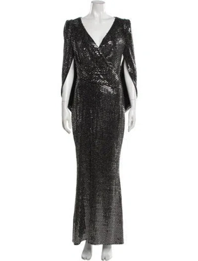 Pre-owned Talbot Runhof Nylon Long Dress In Black