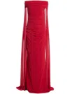 Talbot Runhof Off-shoulder Gown In 红色