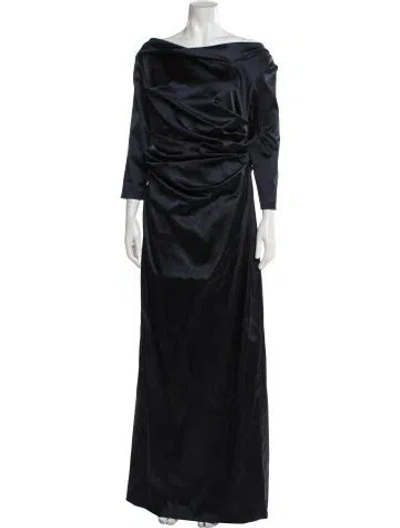 Pre-owned Talbot Runhof Off-the-shoulder Long Dress In Multi