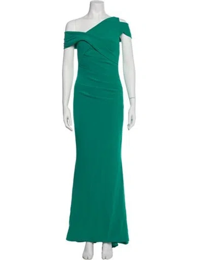 Pre-owned Talbot Runhof One-shoulder Long Dress In Blue