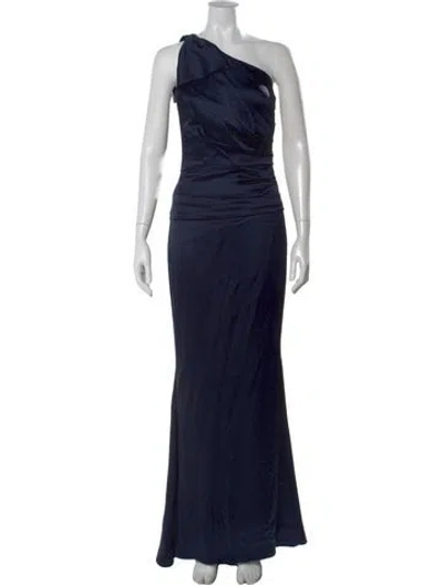 Pre-owned Talbot Runhof One-shoulder Long Dress In Multi