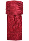 Talbot Runhof Patterned-jacquard Woven Stole In Red