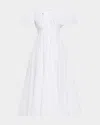 Talbot Runhof Pril Flower Organdi In White