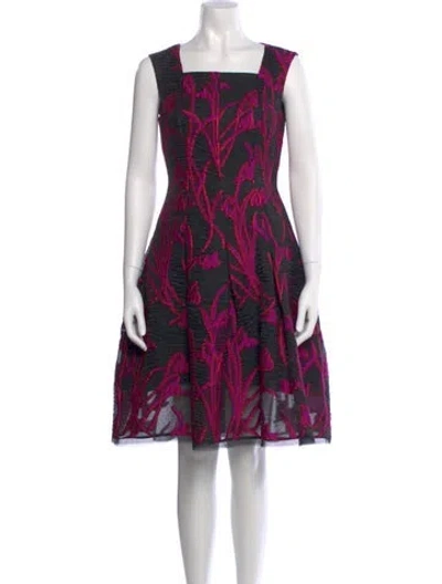 Pre-owned Talbot Runhof Printed Knee-length Dress In Multi