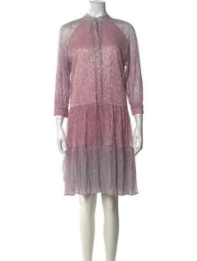 Pre-owned Talbot Runhof Printed Knee-length Dress In Pink